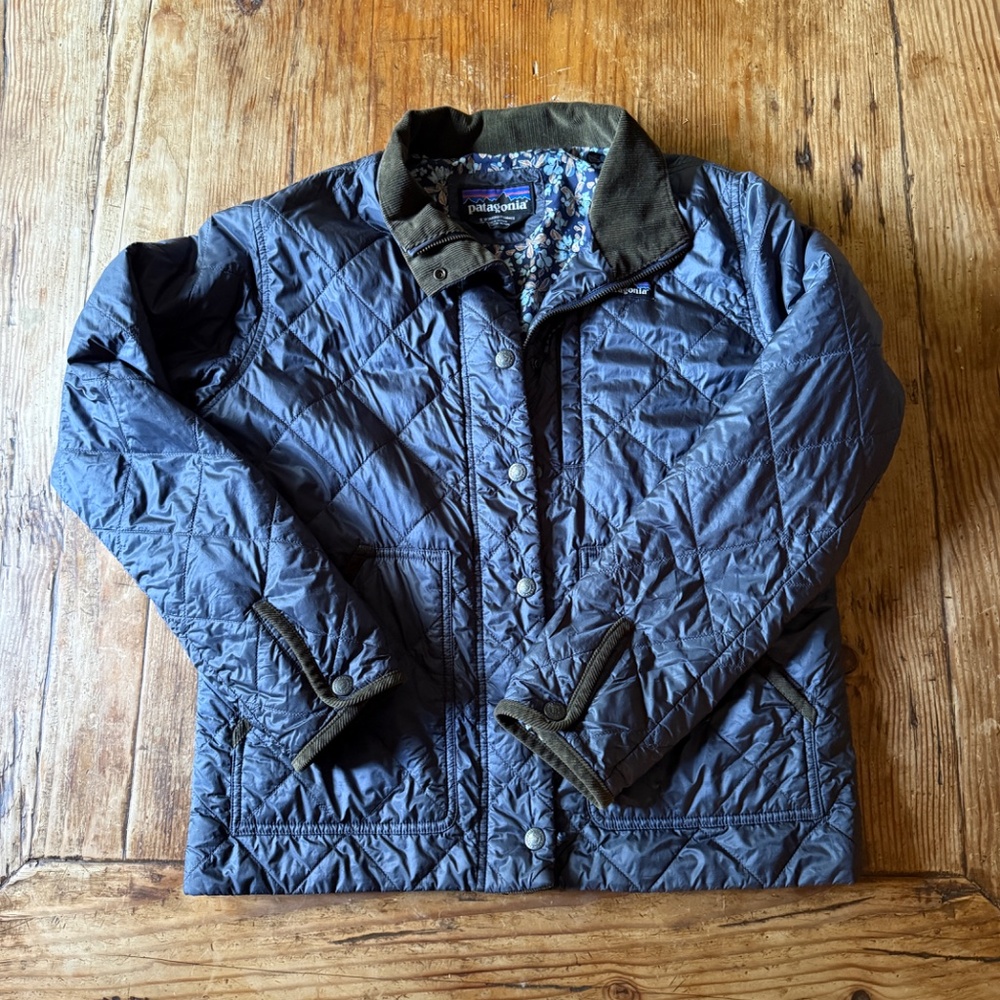 Patagonia Quilted Back Pasture Jacket - Navy, small